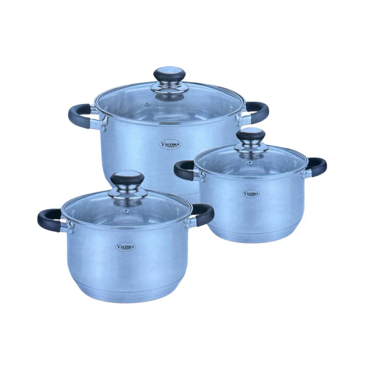 VALESKA - Juego de Ollas Valeska de 6 piezas VL-PRIME6 Acero inox.