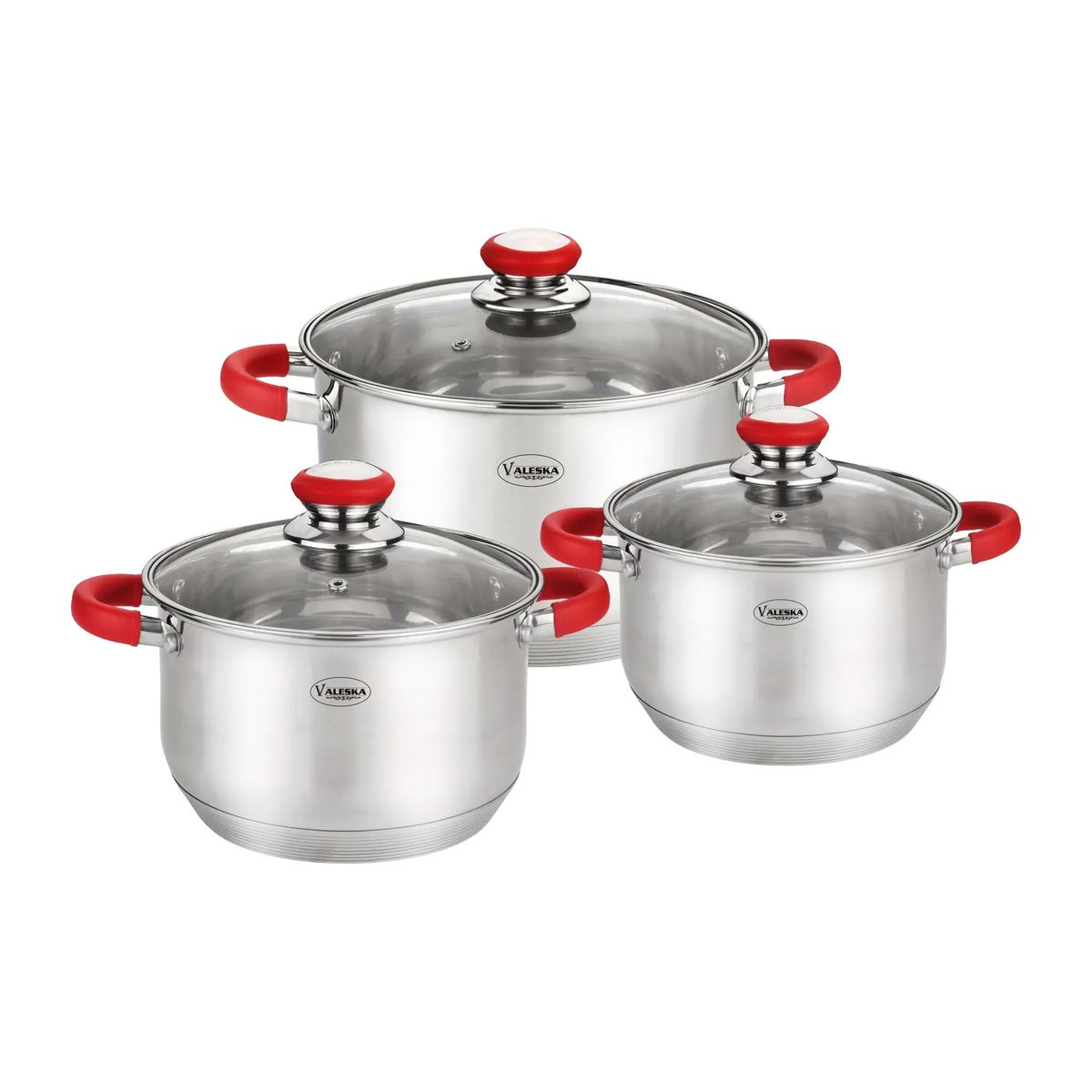 VALESKA - Juego de Ollas Valeska de 6 piezas VL-PRIME6 Acero inox.