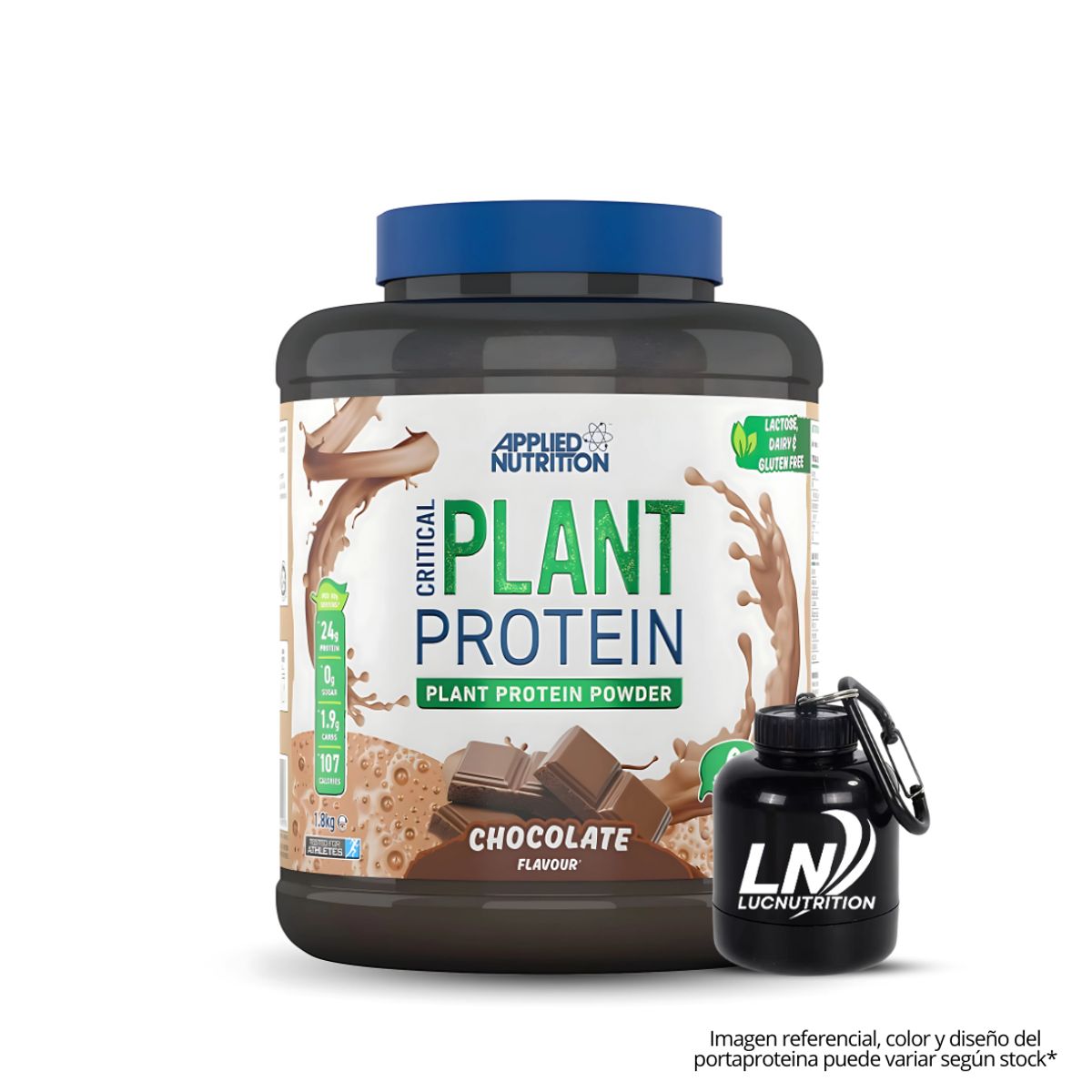 APPLIED NUTRITION - Critical Plant Protein - Proteina Vegana 1.8 kg chocolate + Portaproteina
