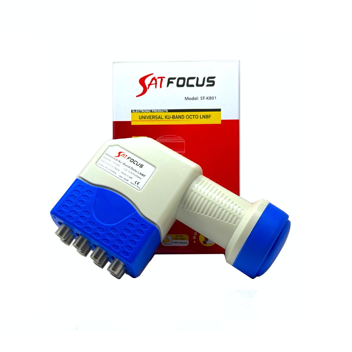 SAT PCS - Lnb 8 Salidas Banda KU SATFOCUS 0.3dB NF para Antena parabolica KU