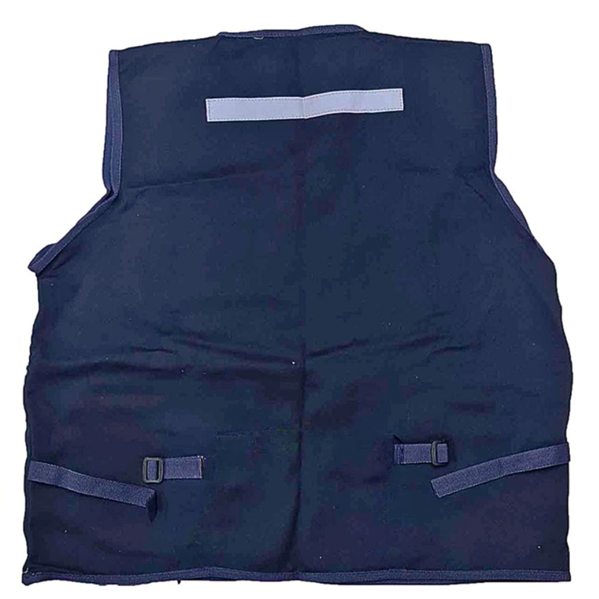 GENERICO - Chaleco drill azul tipo reportero reflectivo