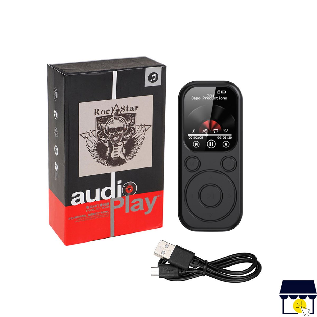 GENERICO - Reproductor MP3 HD+ con conexión Bluetooth 8GB - Negro