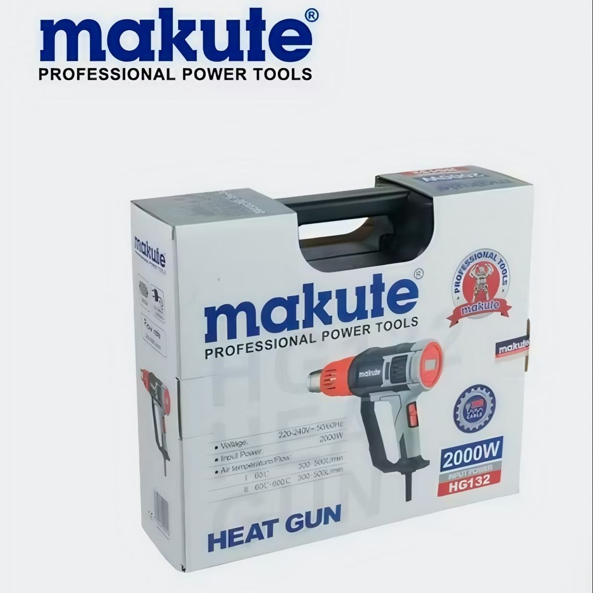 MAKUTE - PISTOLA DE CALOR DE 2000W  PANTALLA DIGITAL  MAKUTE