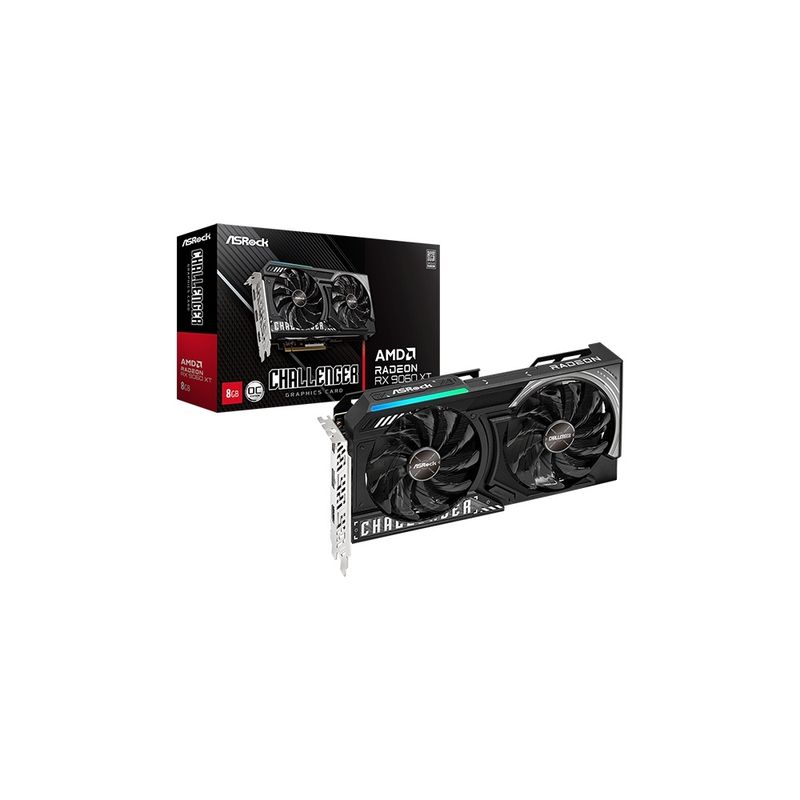 ASROCK - Asrock Rx 9060Xt Challenger - Tarjeta Gráfica 8Gb Gddr6 Para Gaming De
