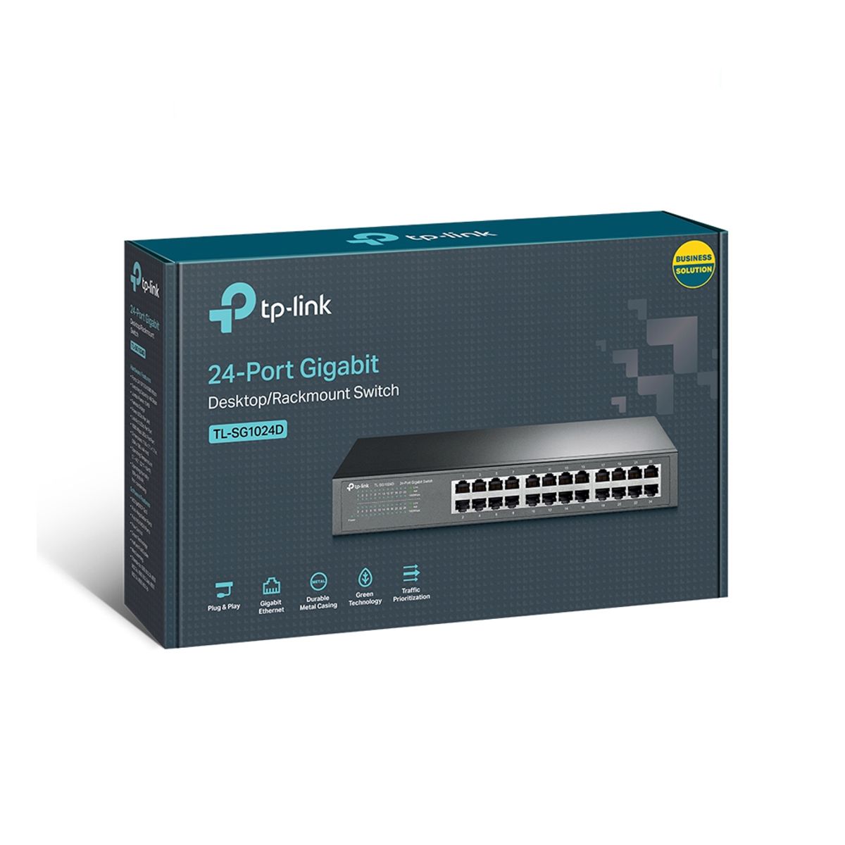 GENERICO - Conmutador Tp-Link Tl-Sg1024D De 24 Puertos Gigabit Para Sobremesa Y Montaje En Rack