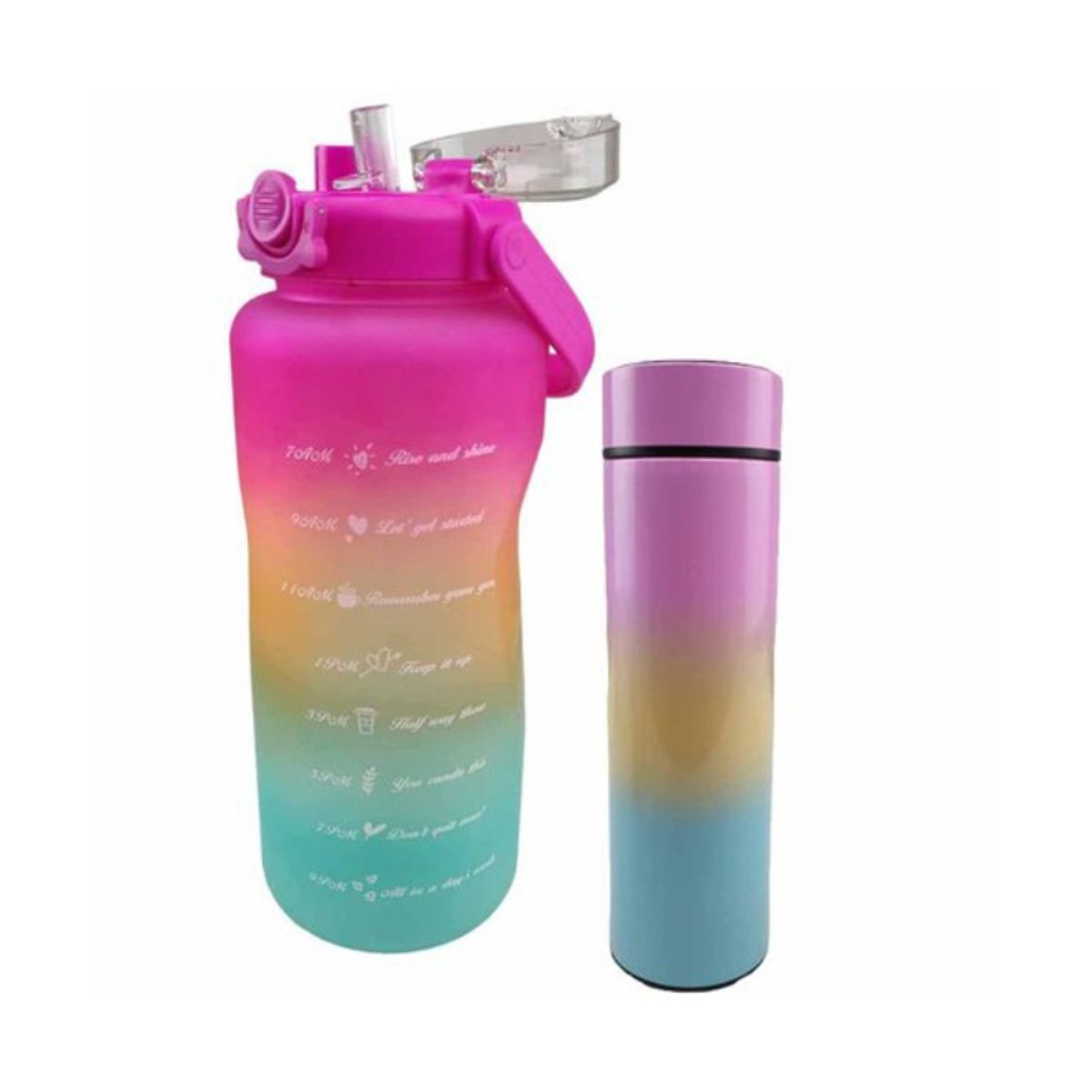 GENERICO - 2 Tomatodo 2Lt Portátil con Asa + 2 Termo Digital Inteligente 500 ml