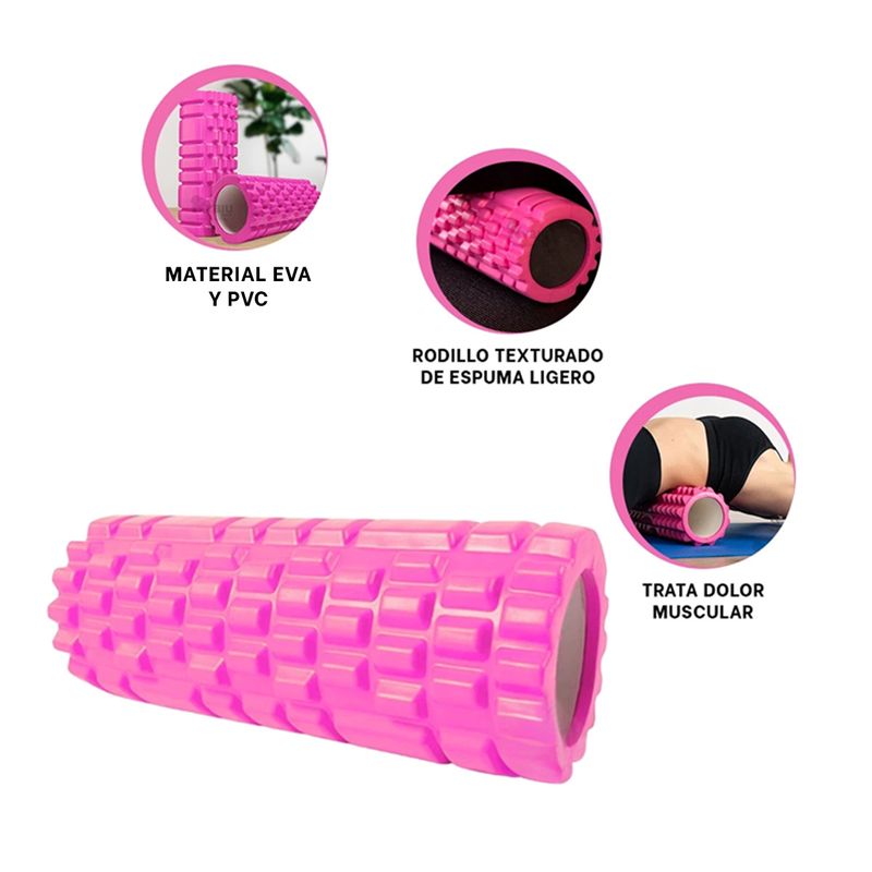 GENERICO - Pack2 Rodillo para Ejercicios en Fucsia Y+Regalo Stickers