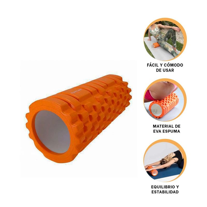 GENERICO - Pack6 Rodillo para Actividad Fisica Naranj Y+Papel de Regalo