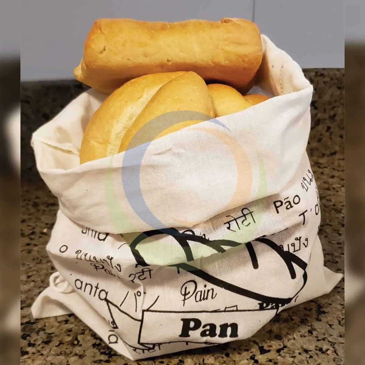 GENERICO - Bolsa de Tocuyo para Pan  Reutilizable y Ecológica