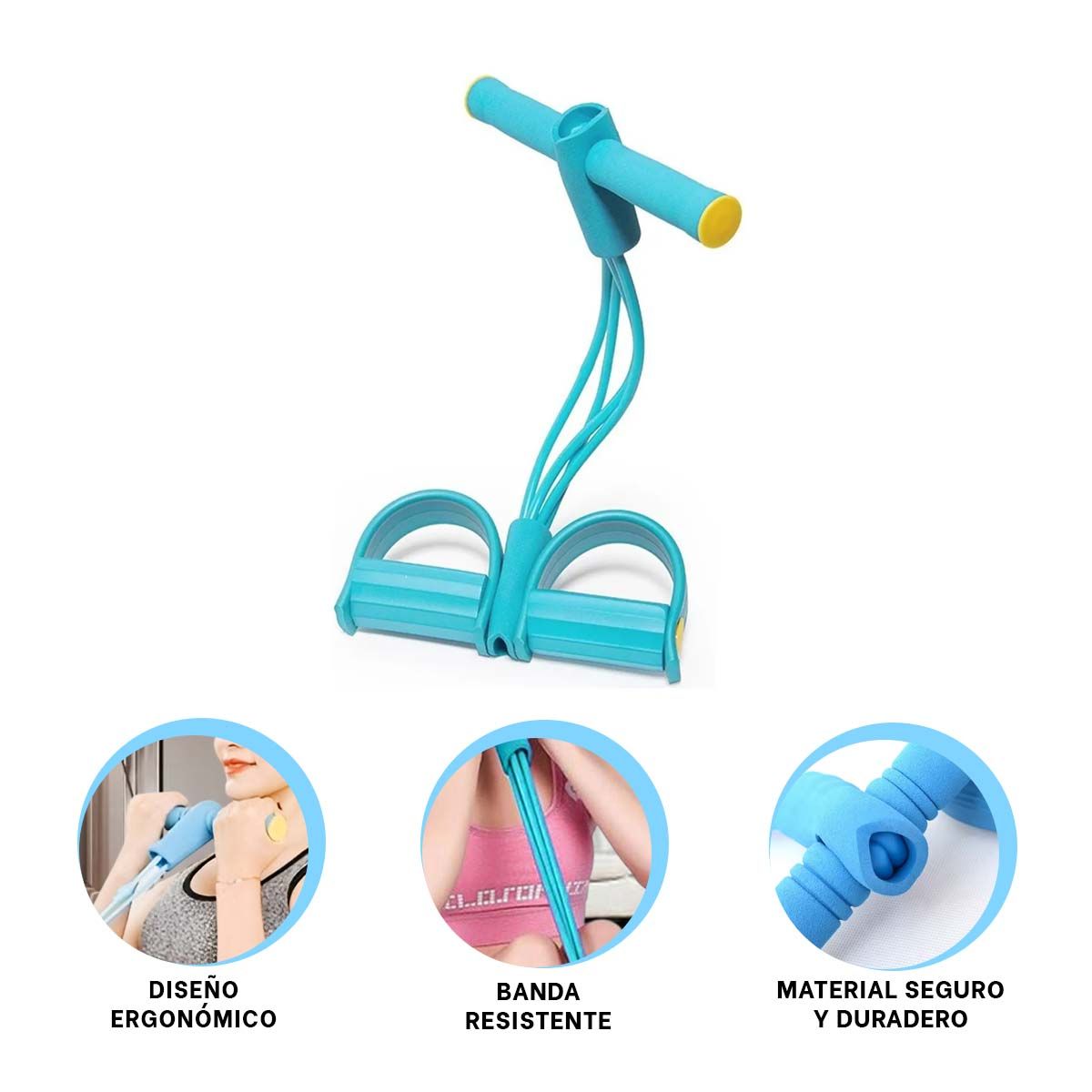 GENERICO - Pack12 Liga para Ejercicios Fisico en Celeste Claro