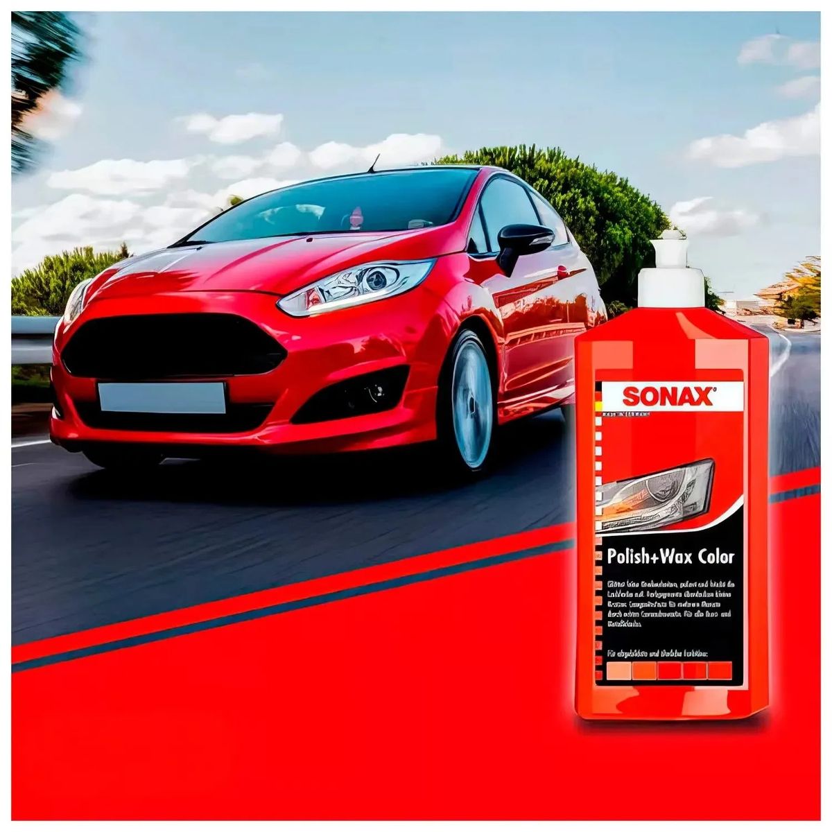 SONAX - Cera Sonax Líquida 500ML Rojo
