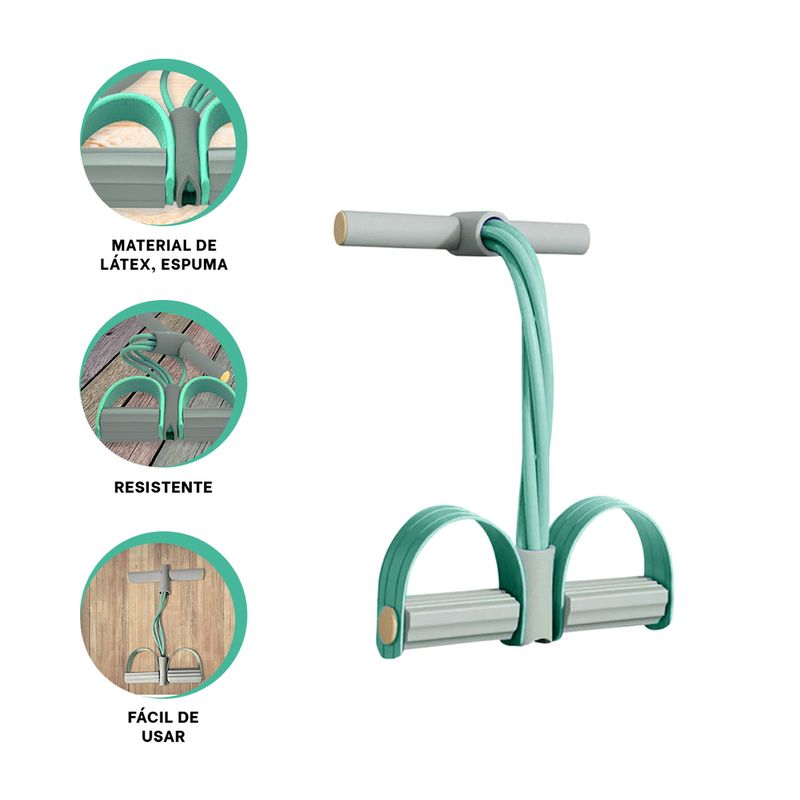 GENERICO - Pack6 Banda de Estiramiento Fisico en Verde Agua y Plomo
