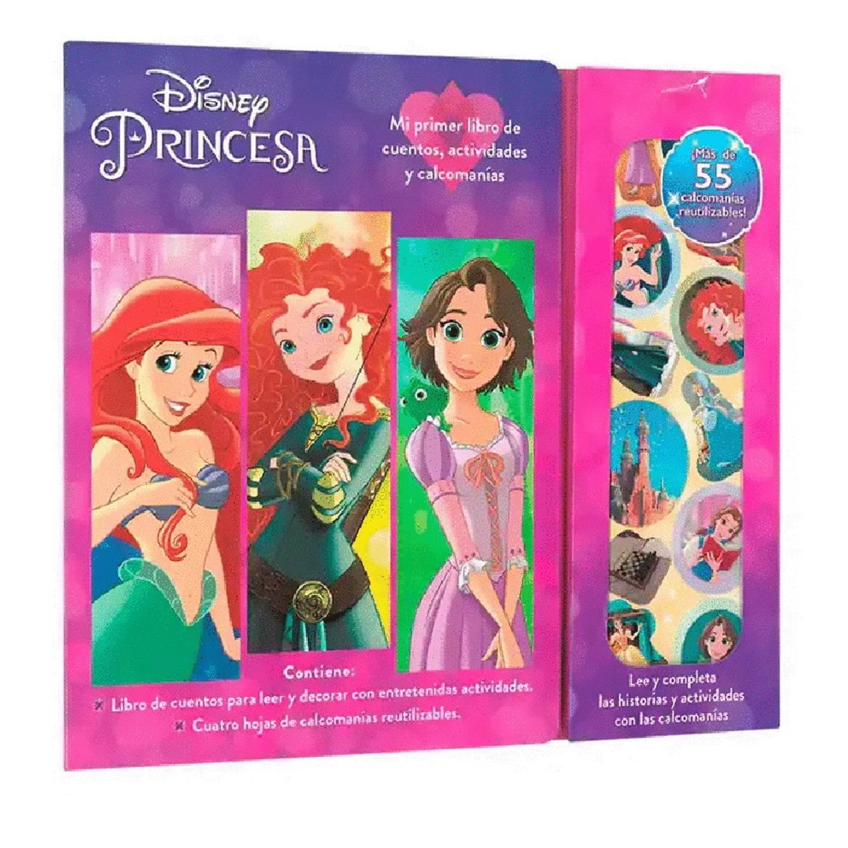 GENERICO - Libro Infantil - Disney Princesa - Mi primer libro de cuentos actividades y calcomanías