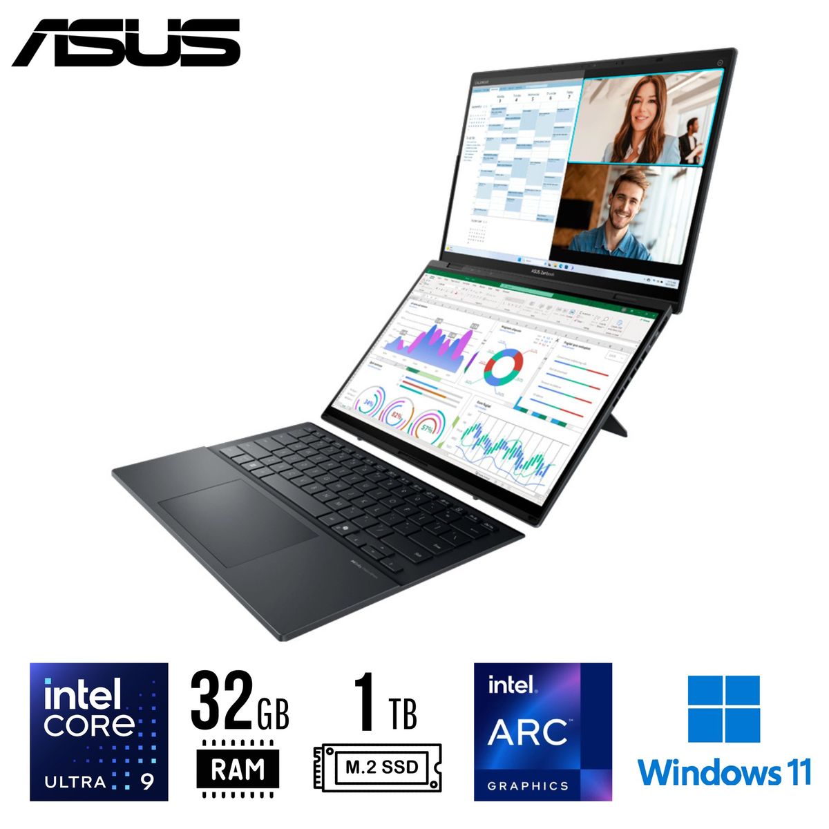 ASUS - LAPTOP ASUS UX8406CA-PZ073W 14" 3K OLED Touch Core Ultra 9 285H 32GB LPDDR5X 1TB SSD W11