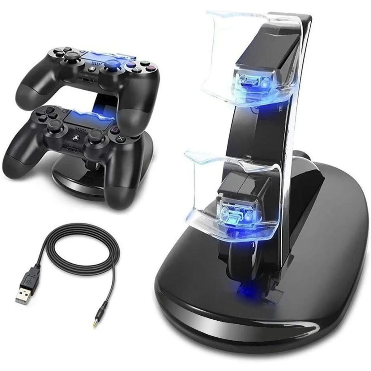 SEISA - Cargador Mando Playstation 4 con Base / Ps4 Slim Dual Shock