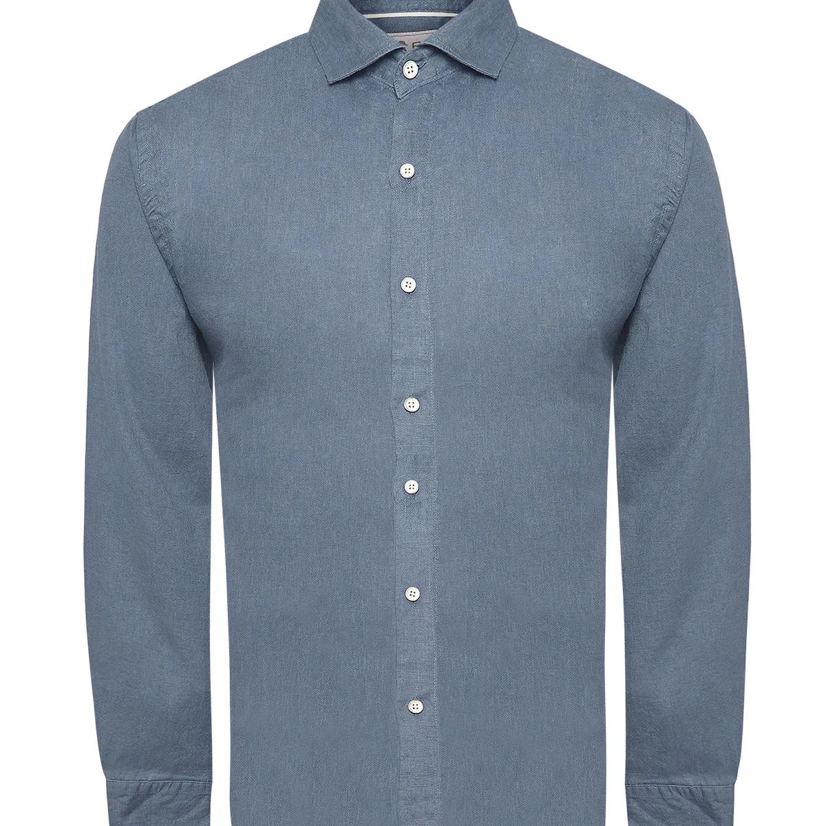 ROCKFORD - Camisa Rockford Hombre Linen Azul ROCKFORD