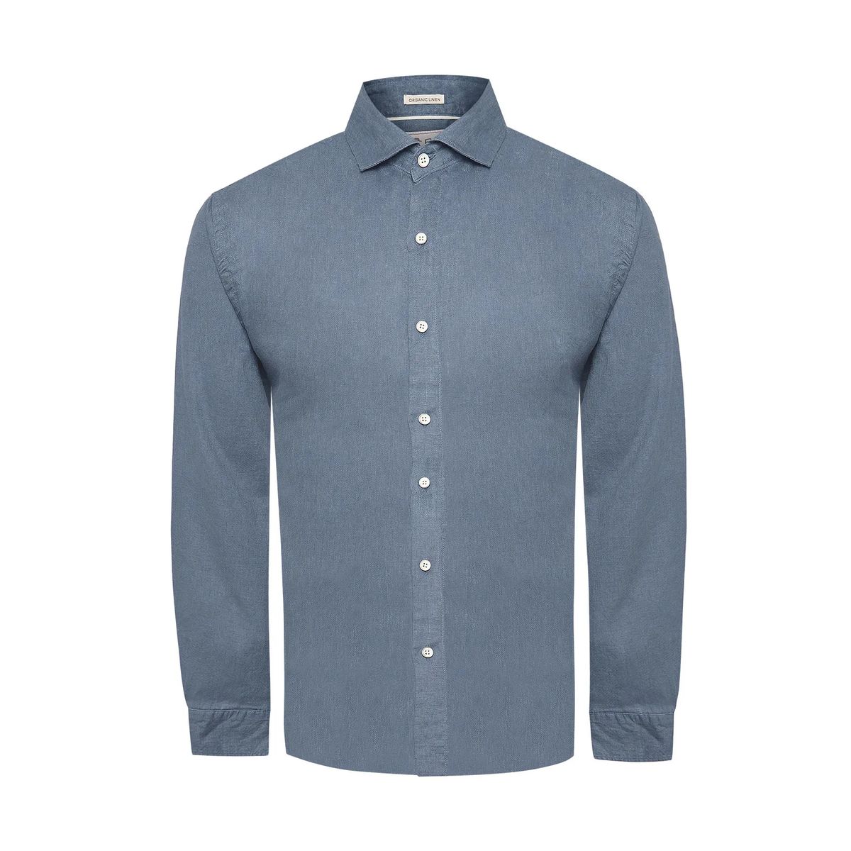 ROCKFORD - Camisa Rockford Hombre Linen Azul ROCKFORD