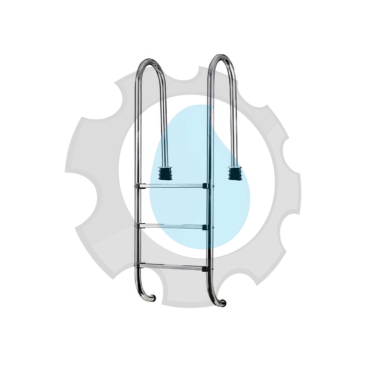 GENERICO - ESCALERA PARA PISCINA 3 PASOS ACERO INOX MU315