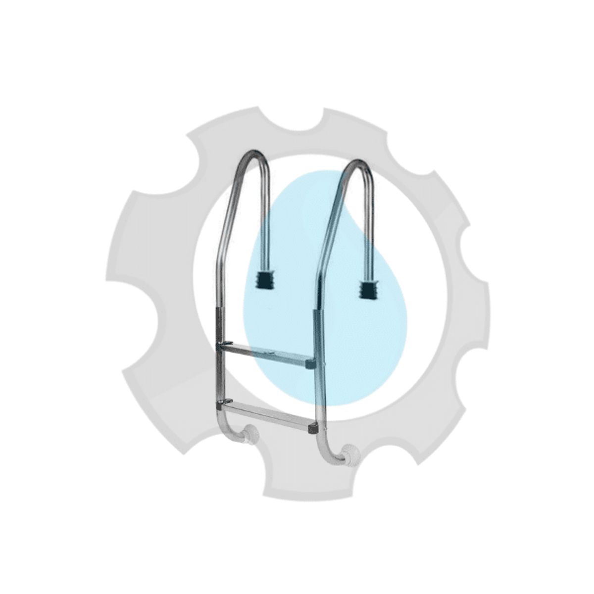 GENERICO - ESCALERA PARA PISCINA DE 2 PASOS DE ACERO INOXIDABLE SL215 POOL SYSTEM