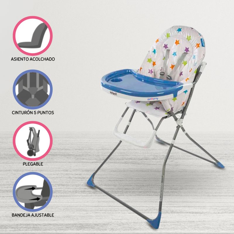 INFANTI - Silla De Comer INFANTI «NEW CANDY» BLUE