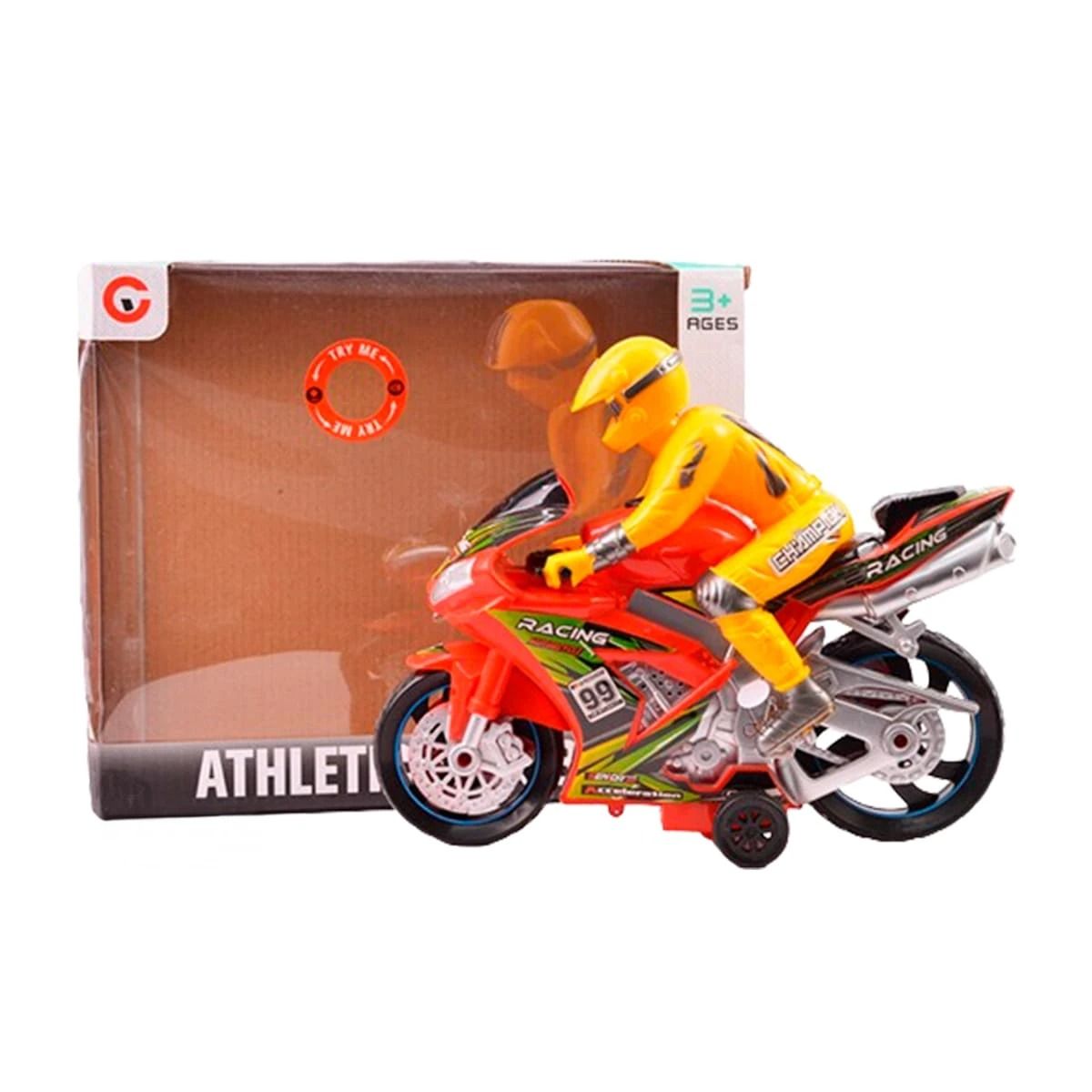 GENERICO - Pack6 Moto Resistente en Color Rojo JU28945 Y+Banderitas Adh