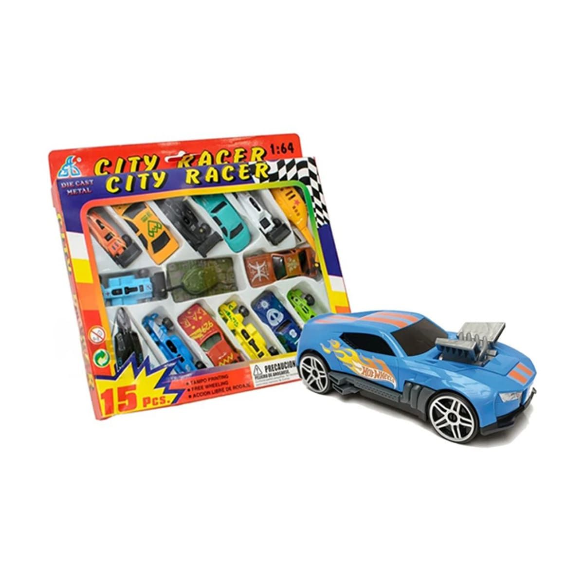 GENERICO - Pack2 Carritos Pequeños 15 Piezas Y+Regalo Stickers