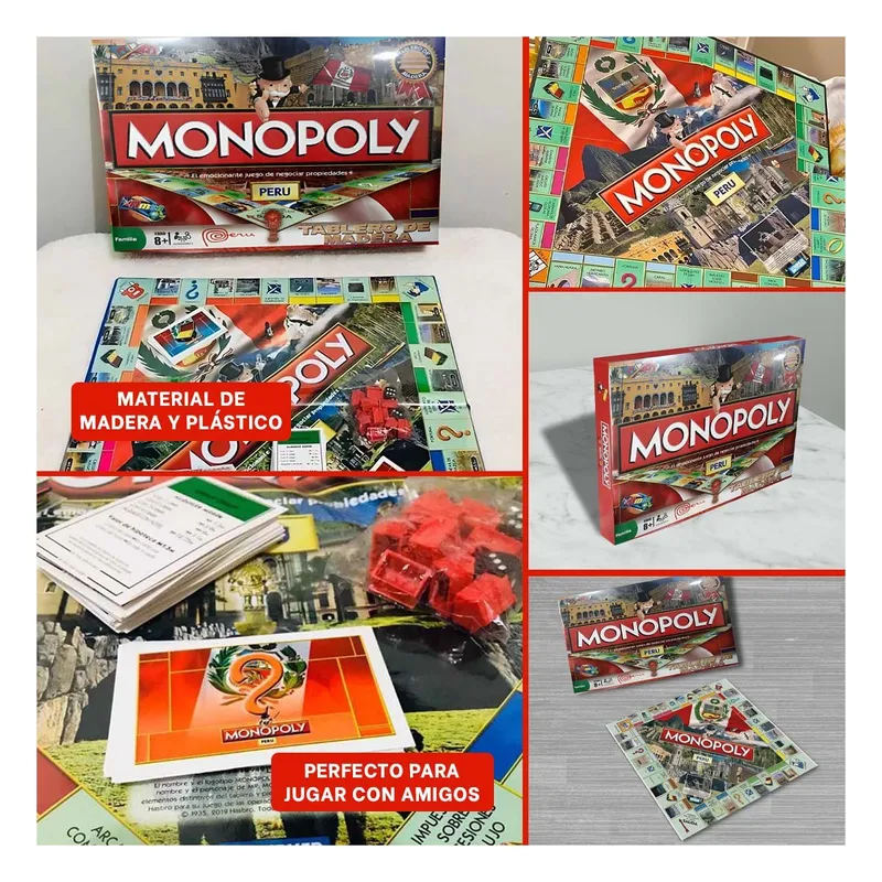 RYBIU IMPORT - Juego de Terrateniente para Jugar con Amigos en Rojo