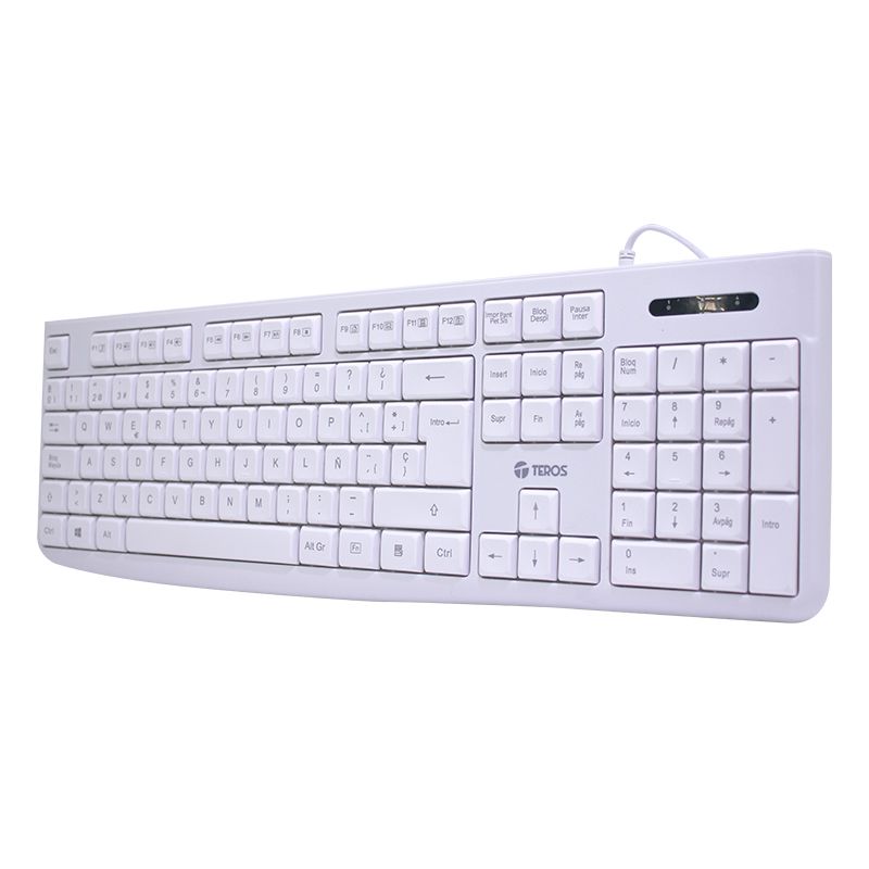 TEROS - TECLADO TE-4069S ESTANDAR MULTIMEDIA USB 2.0 ESPAÑOL COLOR BLANCO