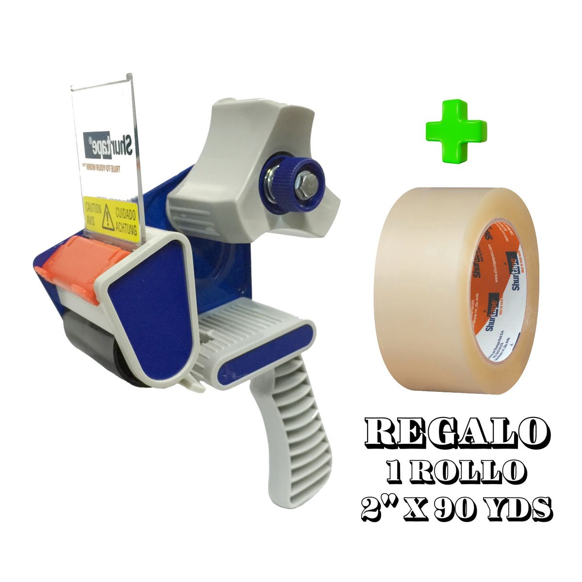 SHURTAPE - Dispensador de Cinta SD-932 Para 2”x100m + 1 Rollo de Regalo