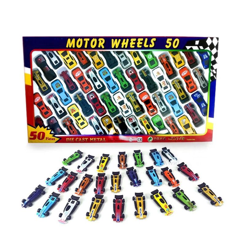 RYBIU IMPORT - Carritos de Carrera Coleccion de Motor Wheels Set de 50u