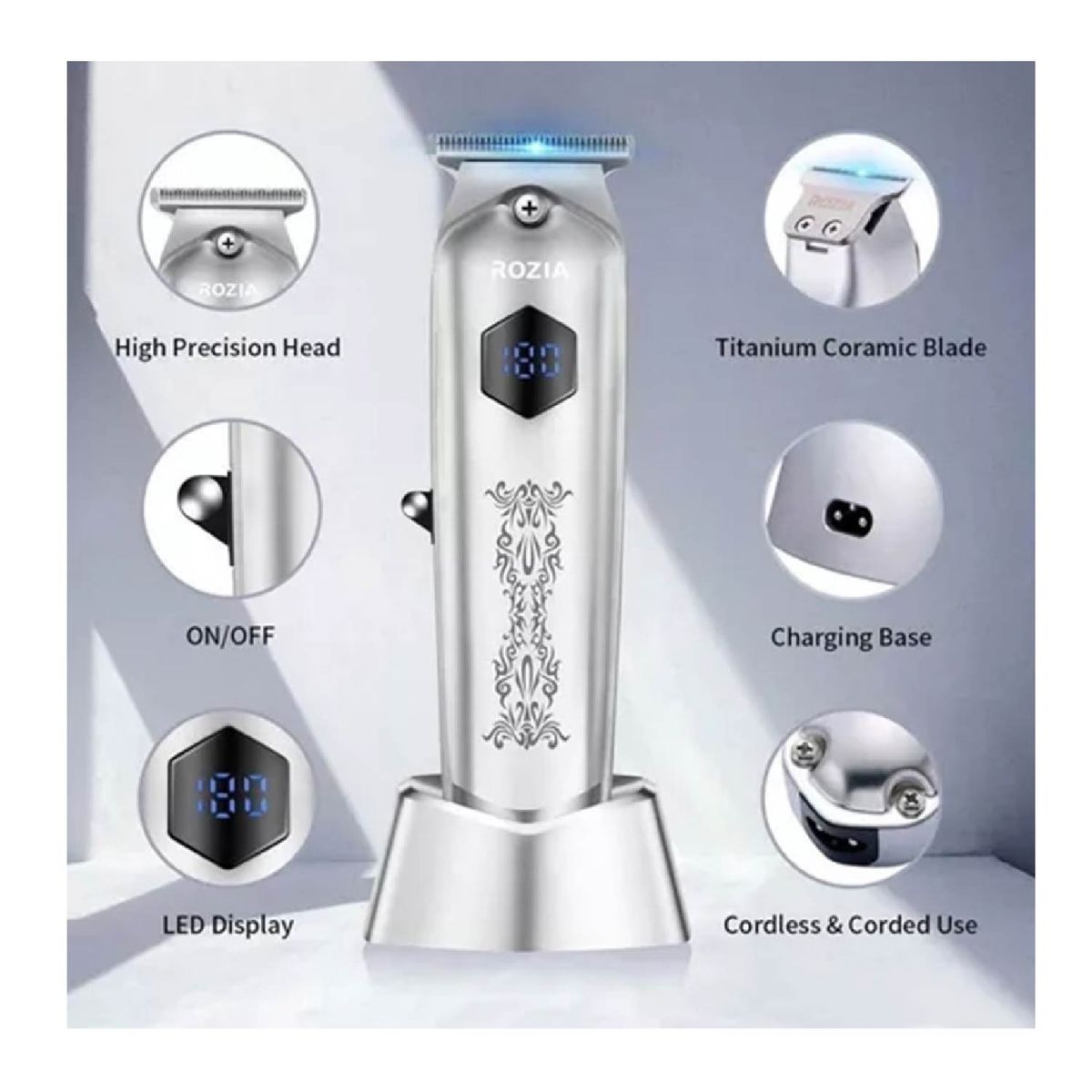 GENERICO - Maquina de cortar cabello TRIMER  Profesional Rozia