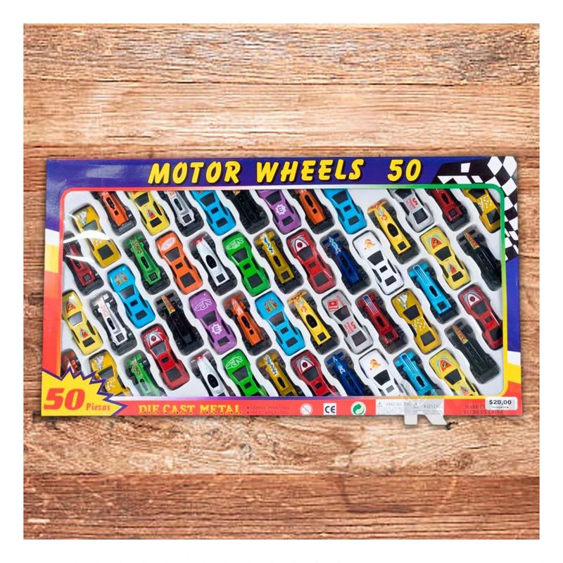 GENERICO - Pack4 Carritos de Metal de Wheels Carreras Y+Ligas de Regalo