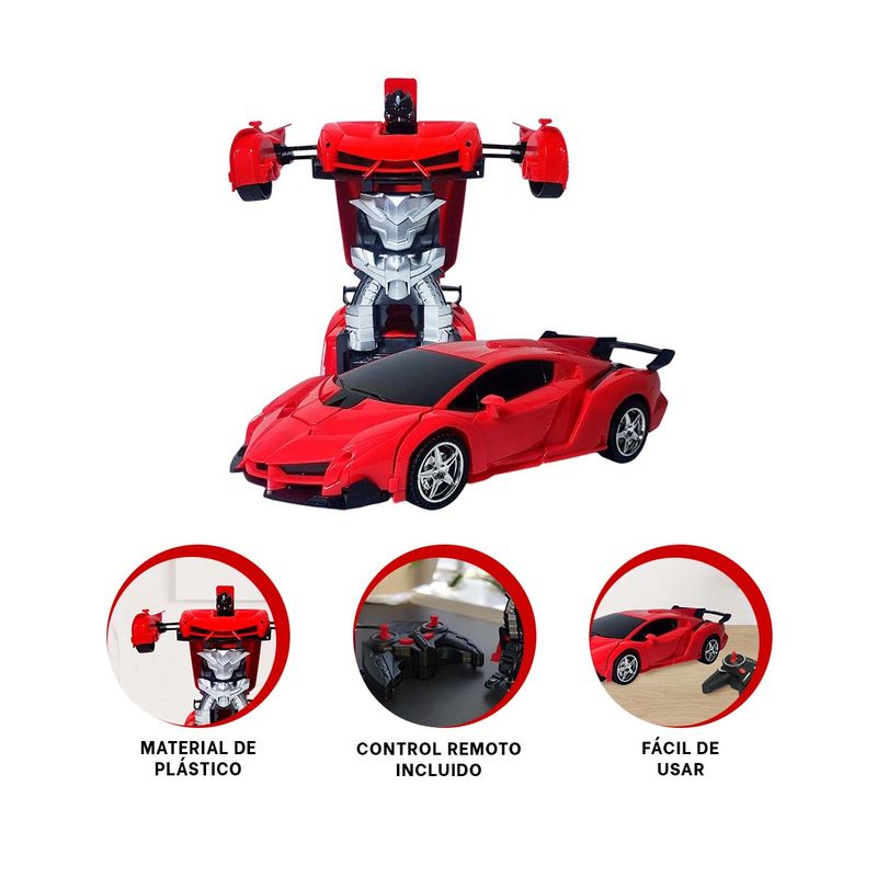 RYBIU IMPORT - Pack4 Robot Dinamico a Control en Guinda Y+Ligas de Regalo