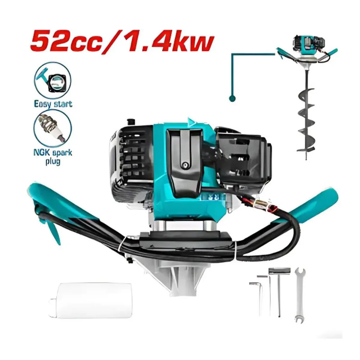 TOTAL TOOLS - Perforadora o Ahoyadora sin Broca 1 4KW 52CC 265MIN