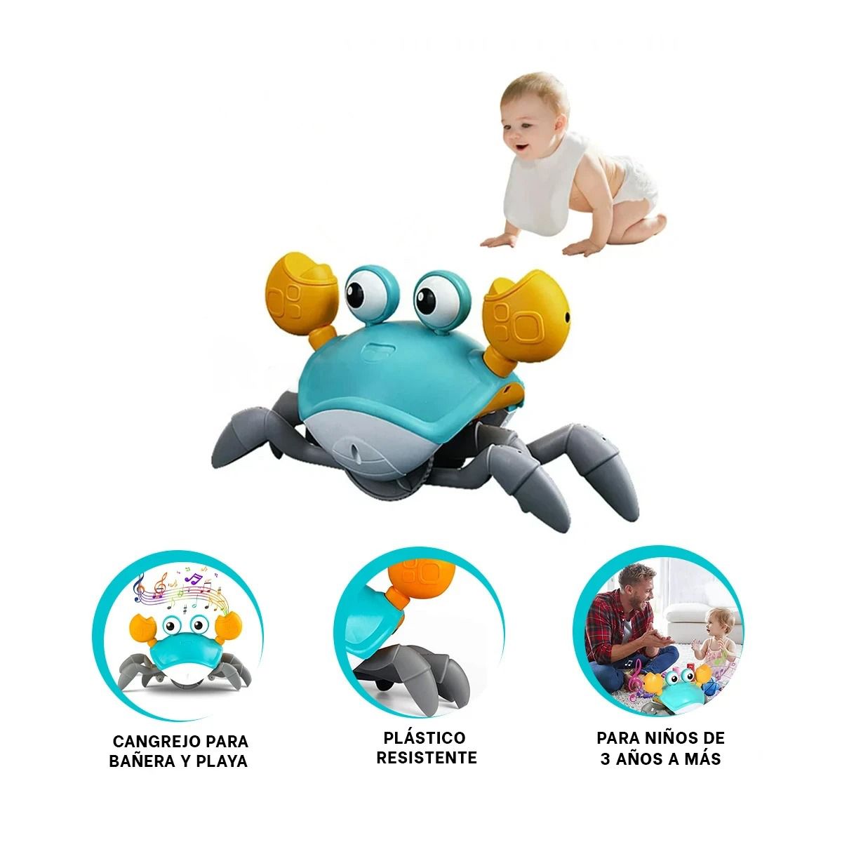 GENERICO - Pack6 Muñeco Bueno y Util para Niño en Color Celeste