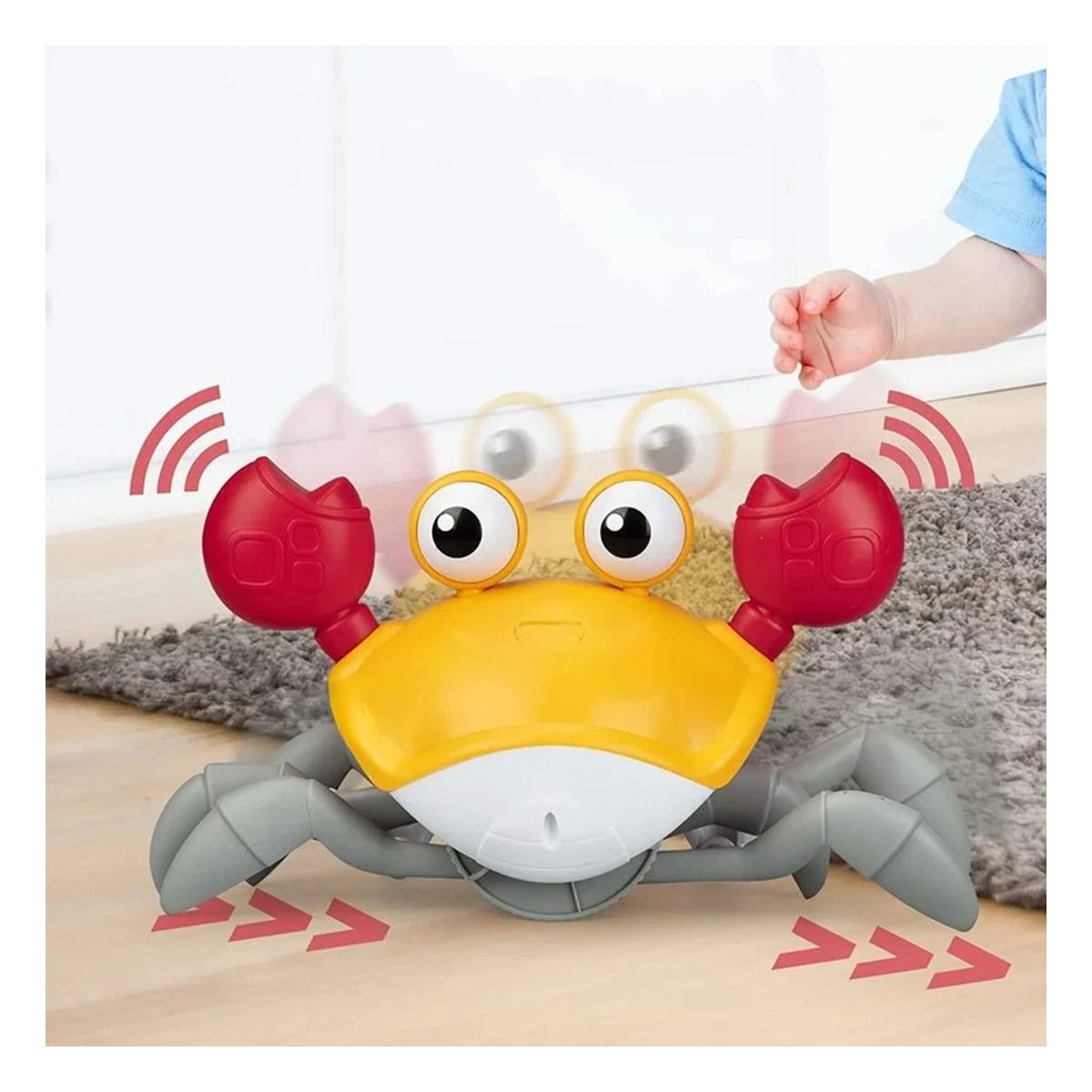 GENERICO - Pack2 Juguete Cangrejo para Baño Amarillo Y+Ligas de Regalo