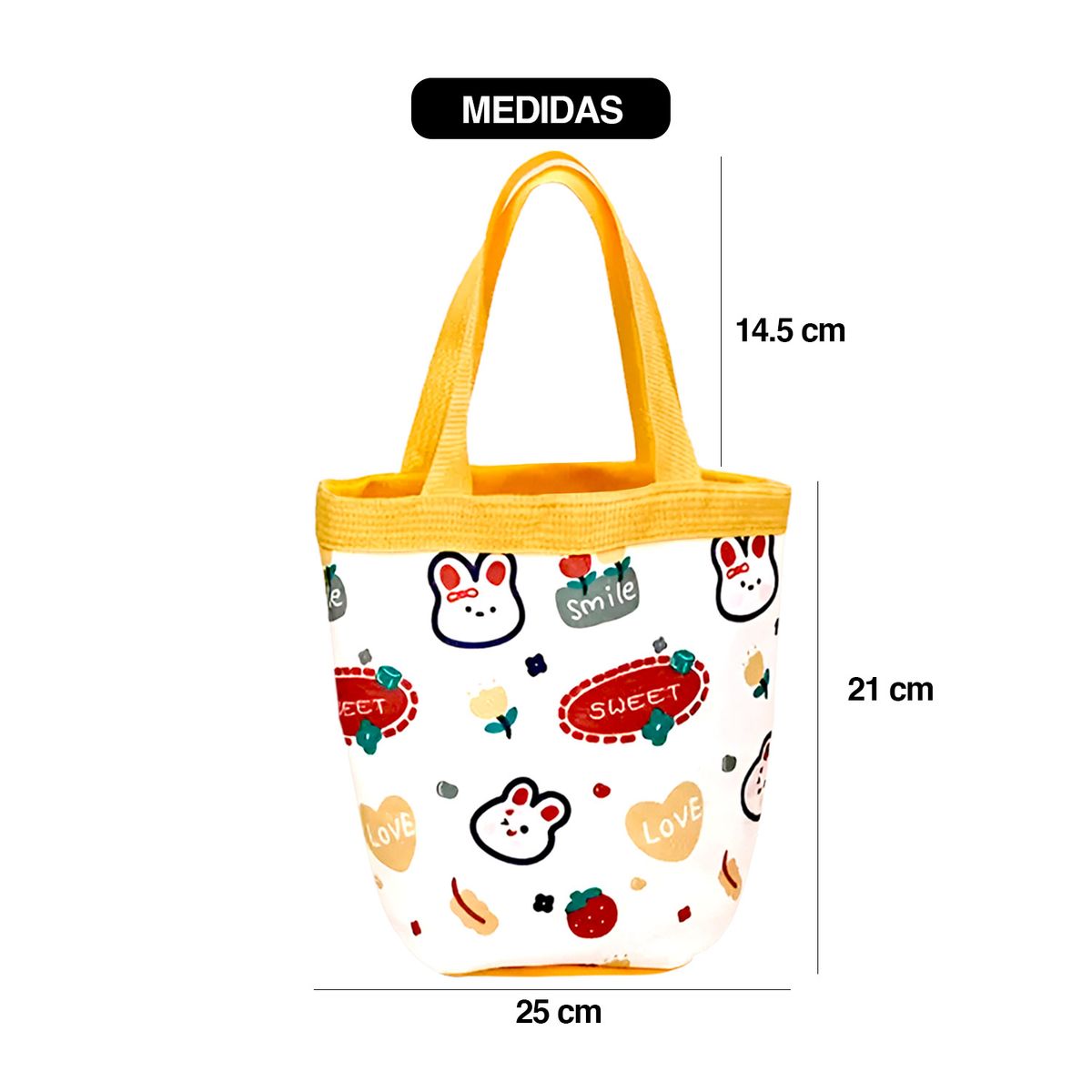 GENERICO - Bolso De Mano Lona Portátil Estampado Compras Kawai