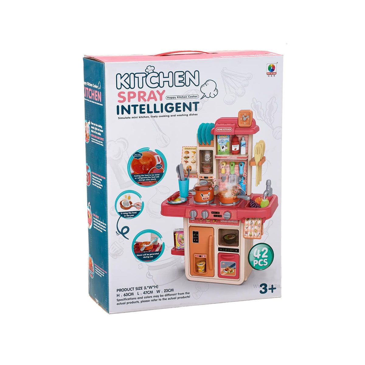 GENERICO - Pack2 Cocina Chef con Chimenea Grande para Niñas Multicolor