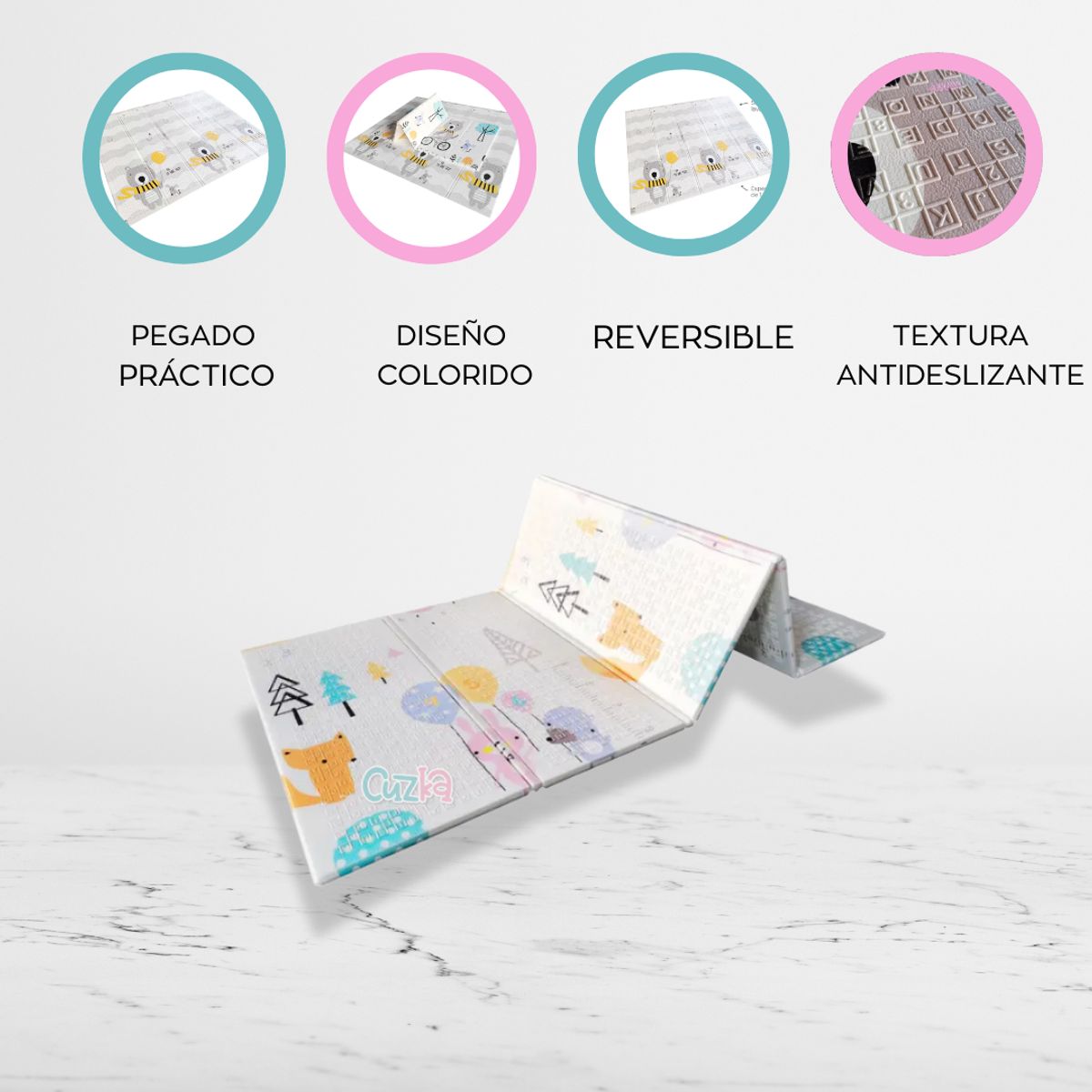 CARESTINO - Alfombra Plegable para bebés «LITTLE FOREST»