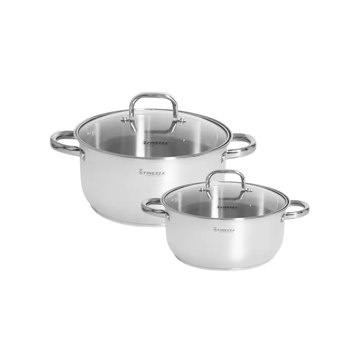 FINEZZA - Juego de Ollas Finezza de Acero Inoxidable de 8 Pzs FZ-972AE-IN