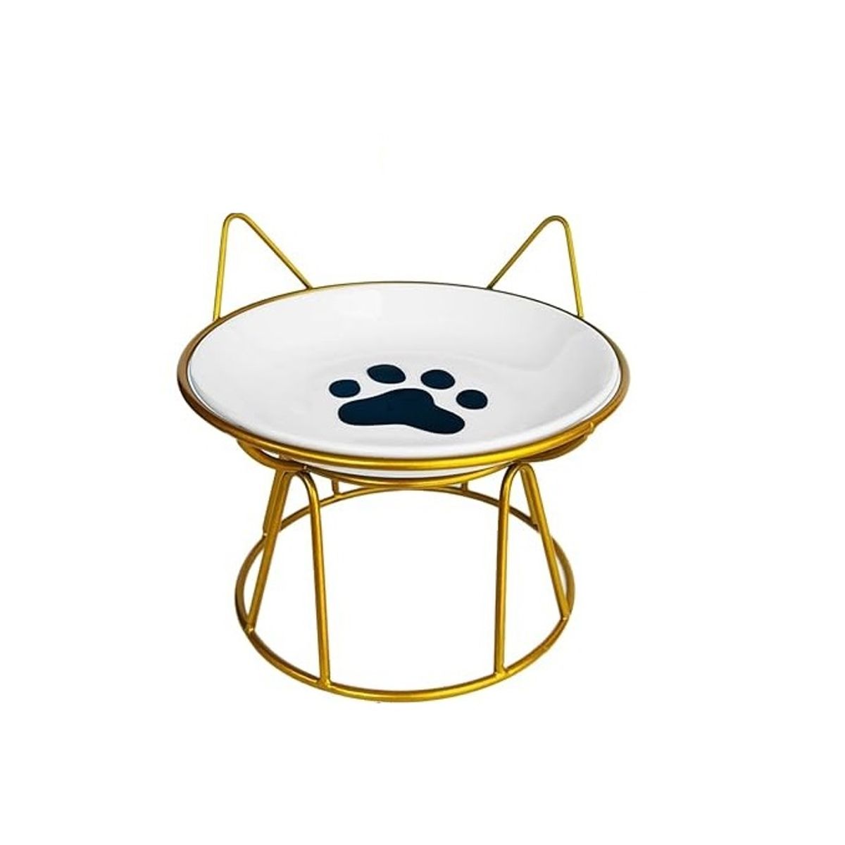 GENERICO - PLATO ELEVADO PARA GATOS DORADO