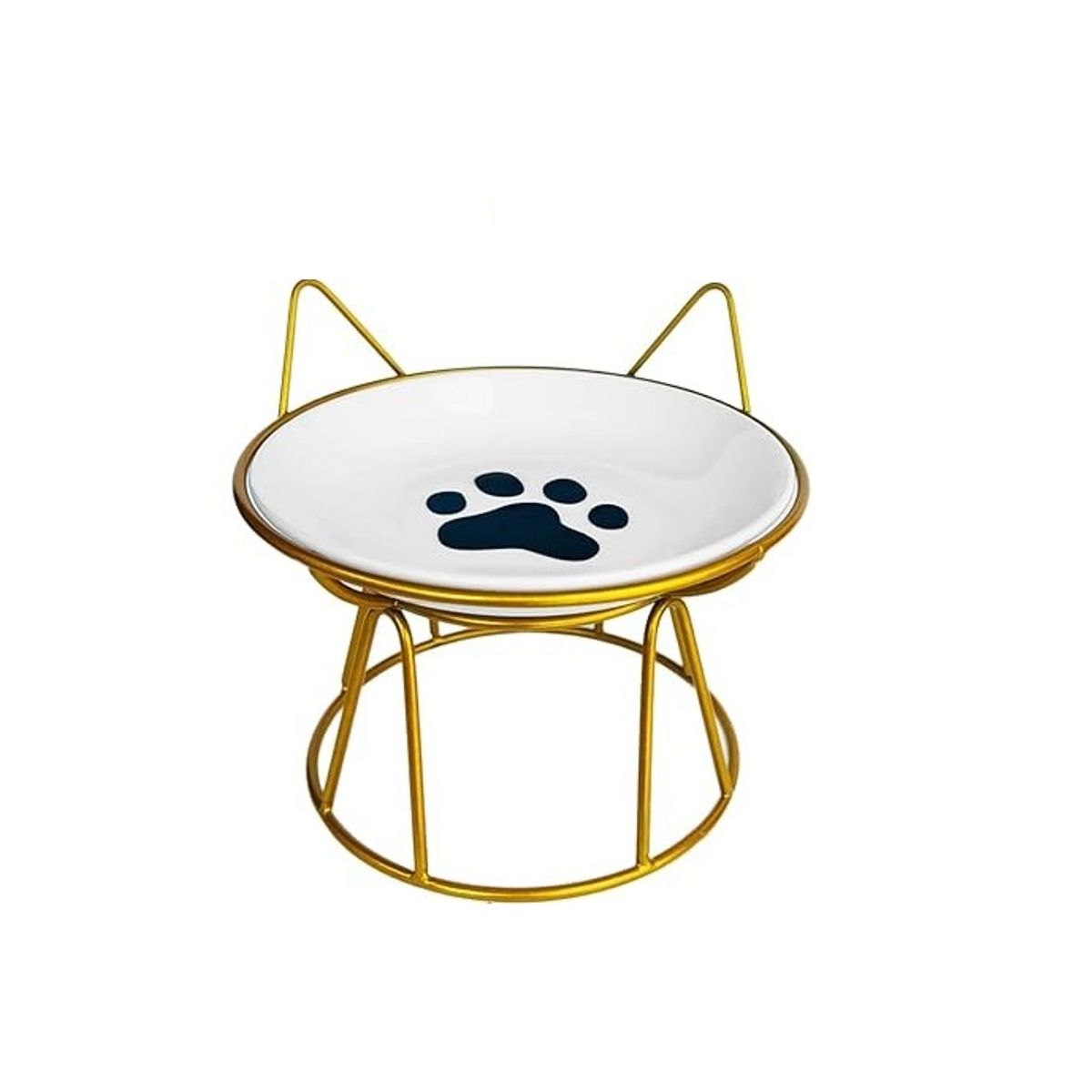 GENERICO - PLATO ELEVADO PARA GATOS DORADO