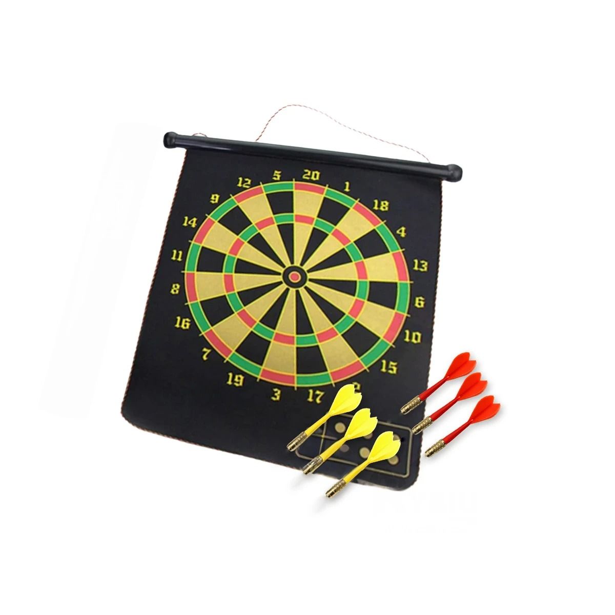 GENERICO - Tablero Tiro al Blanco con 6 Dardos Portatil Tela