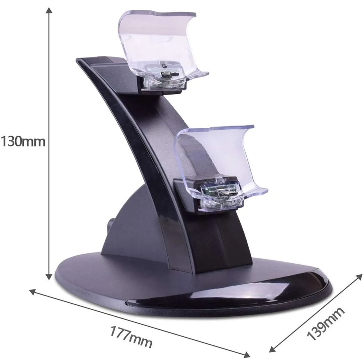 GENERICO - Cargador Mando Playstation 4 con luz LED / Ps4 Slim Dual Shock..