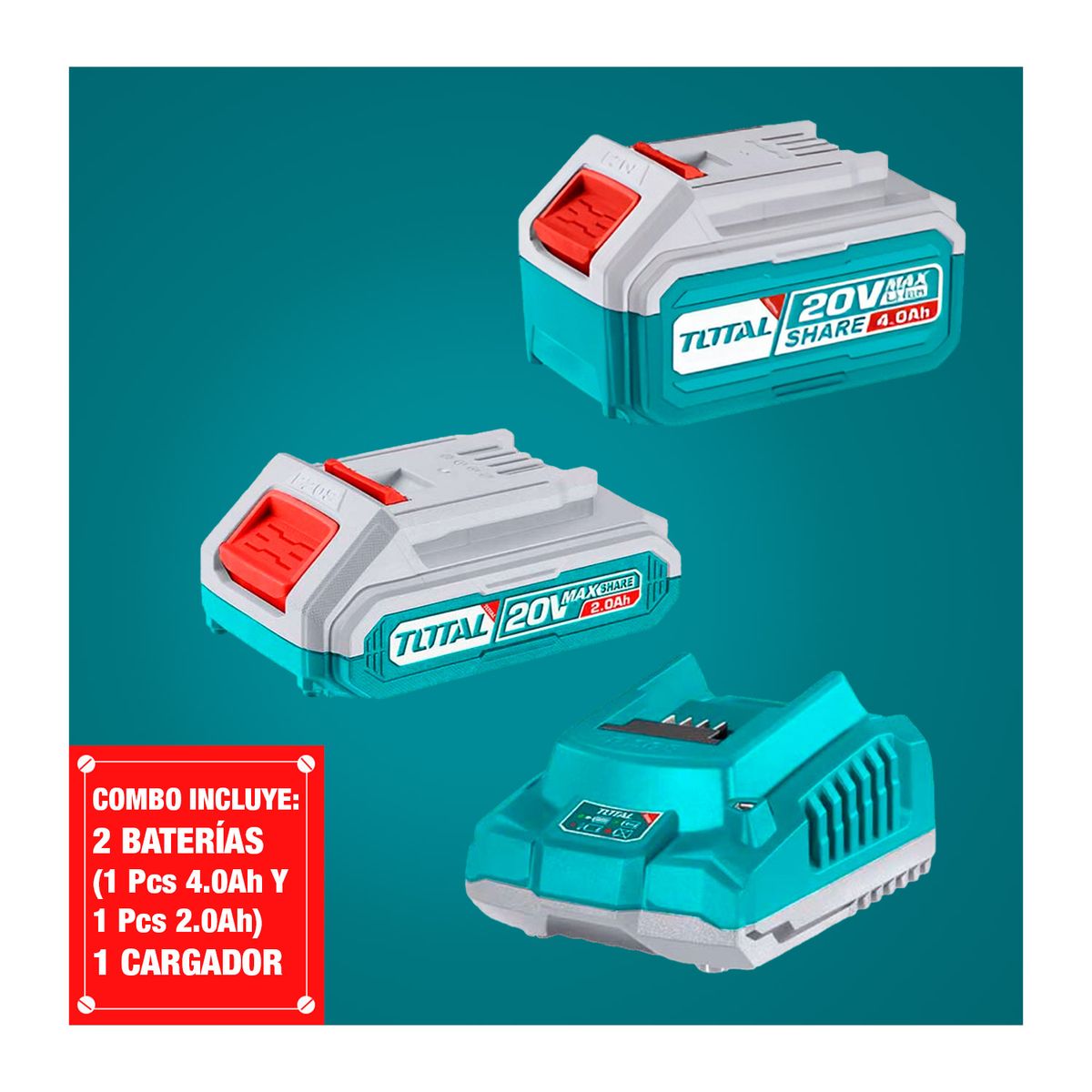 TOTAL TOOLS - Sierra Circular 20v + Lijadora + Batidora + Llaves Tipo L