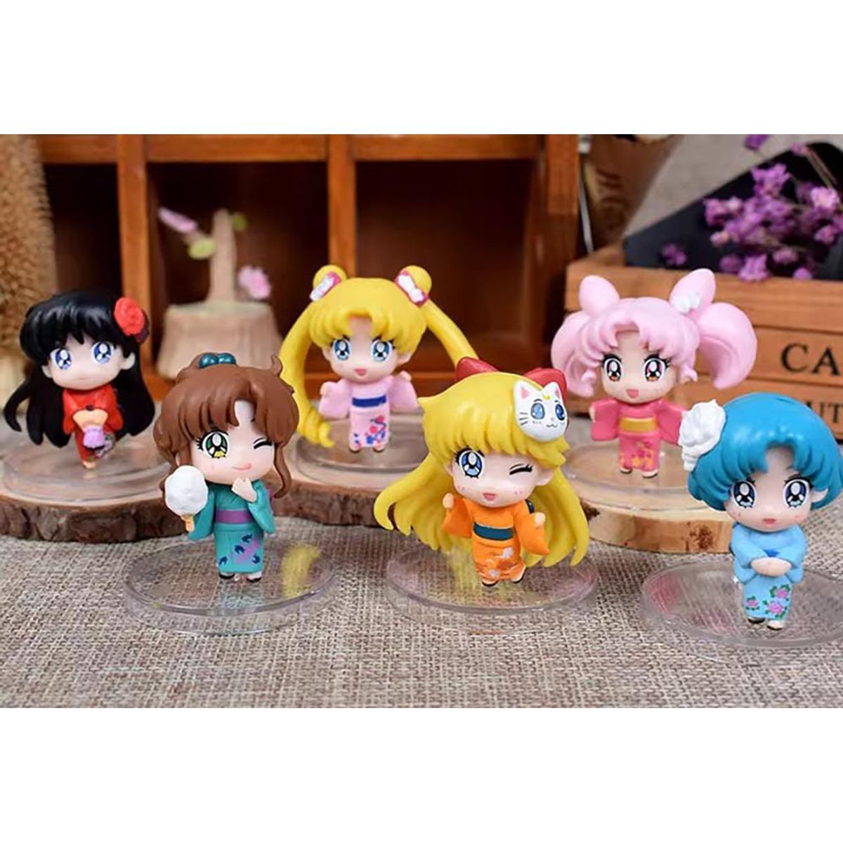 GENERICO - SAILOR MOON CON KIMONO 6 UNID CHIBIS