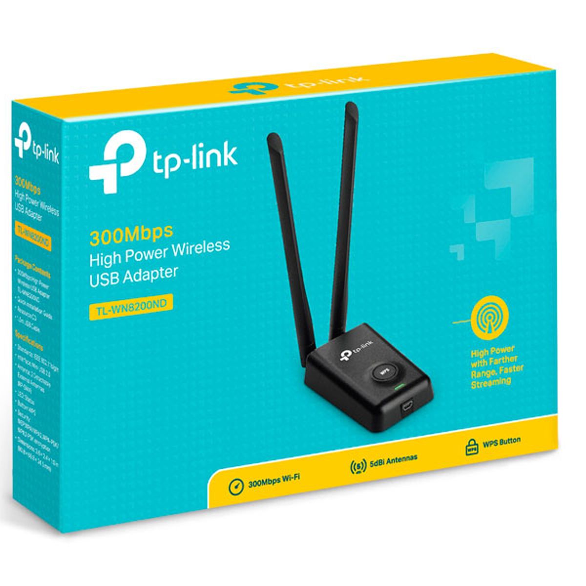 TP LINK - Adaptador Usb Inalambrico Tp-link Rompe Muros 300mbps Tlwn8200