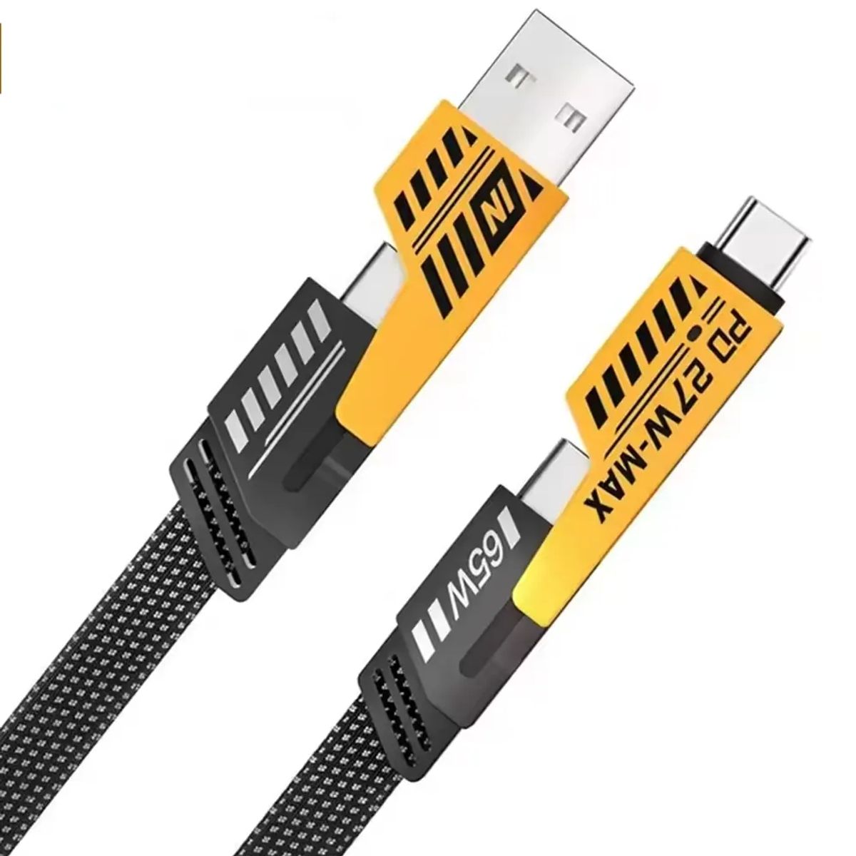 GENERICO - Cable USB-C 4 en 1 Carga Rápida 65W