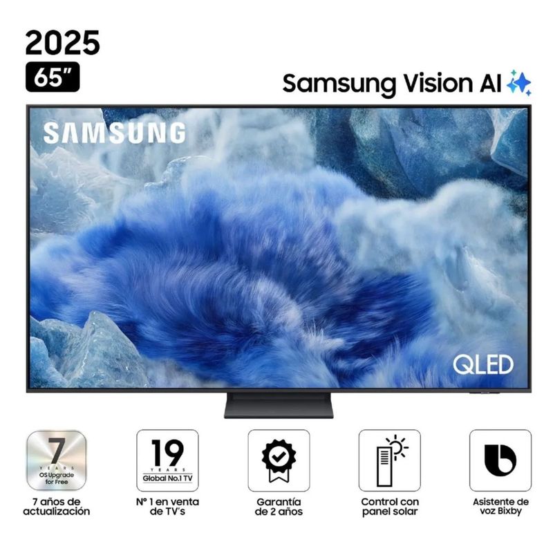 SAMSUNG - TELEVISOR SAMSUNG QLED 65 QN65Q8FAAGXPE TIZEN VISIÓN AI SMART TV 2025