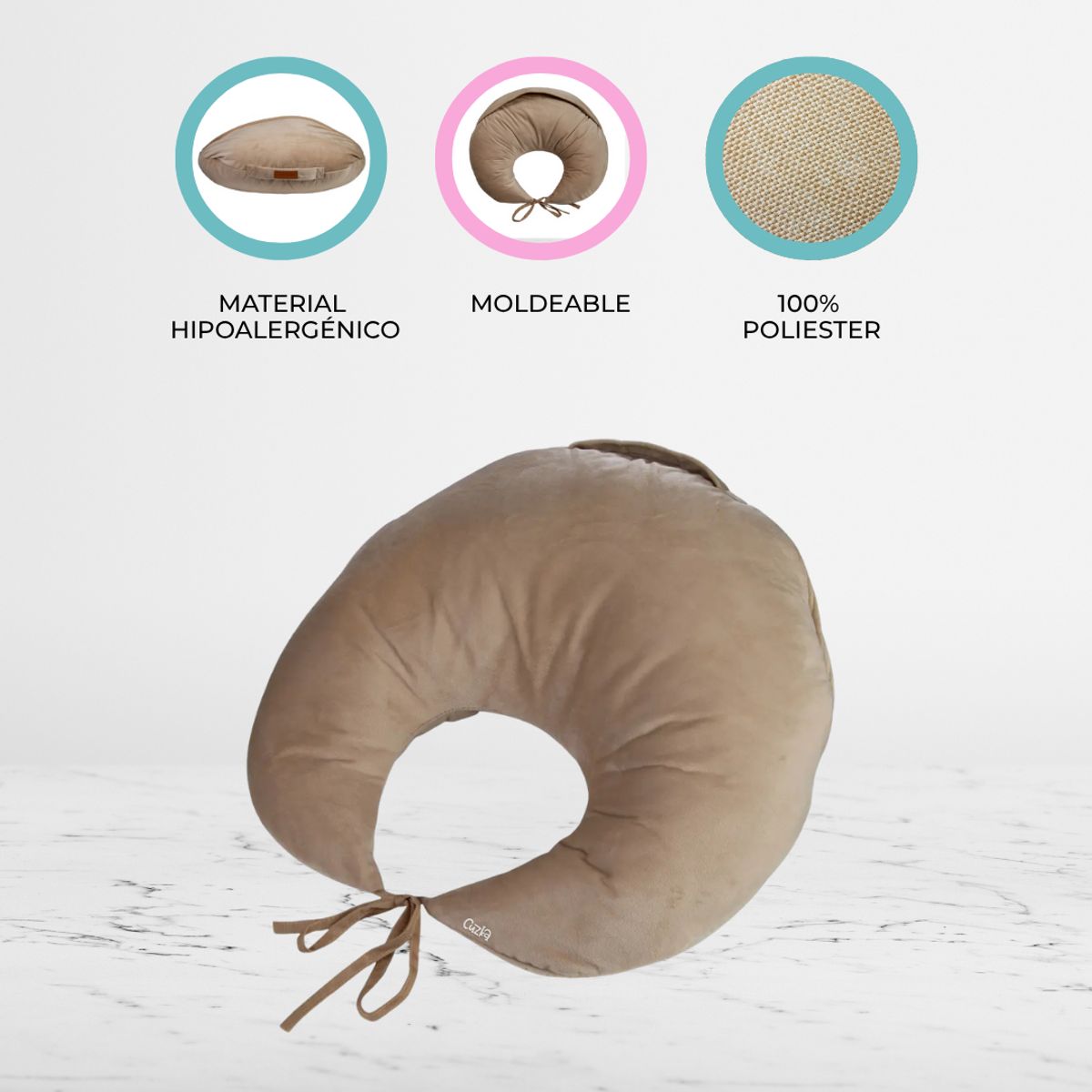 CARESTINO - Almohadón de Amamantar «GREIGE»